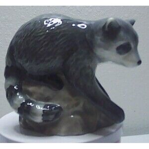 Royal Copenhagen Figurine Raccoon On A Rock Looking Down #056